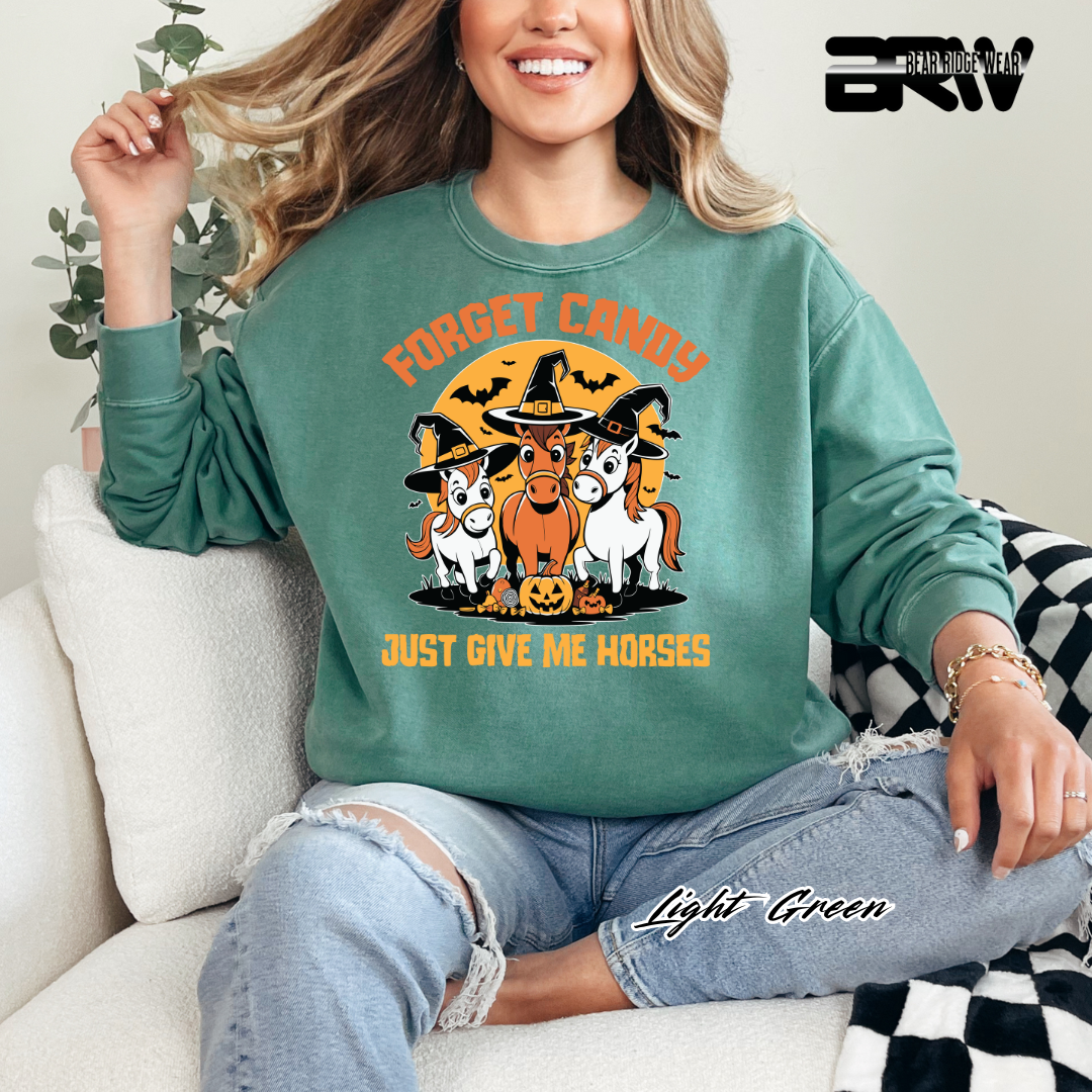 'Forget Candy-Horses' Fall Long Sleeve Tee