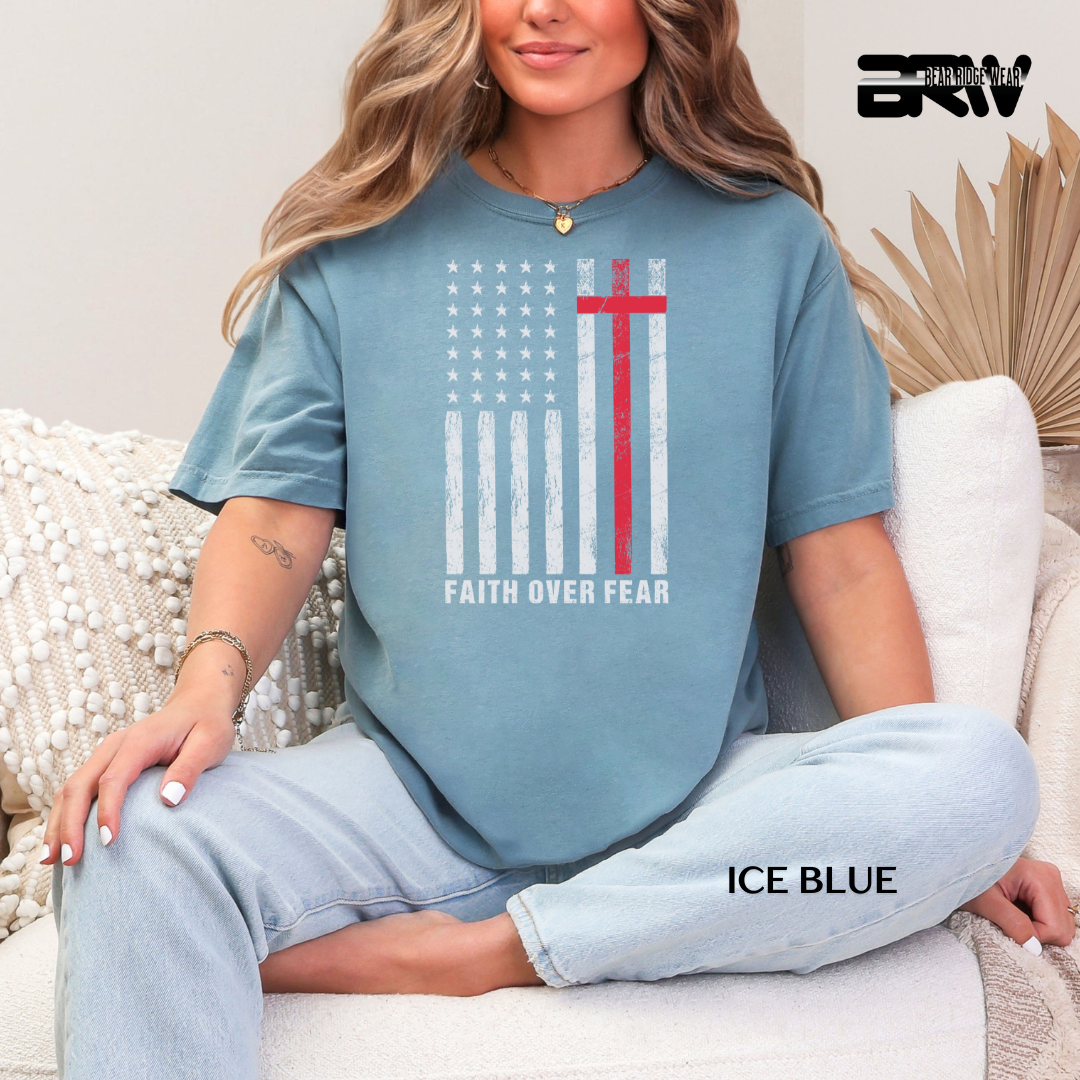 'Faith over Fear-Flag' Faith Tee