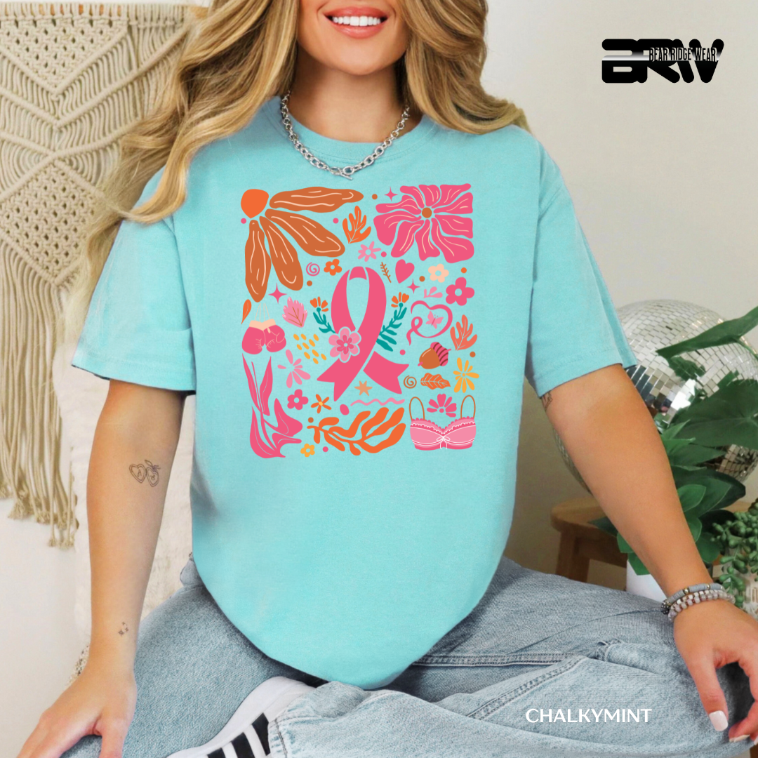 'Breast Cancer Boho' Awareness Tee
