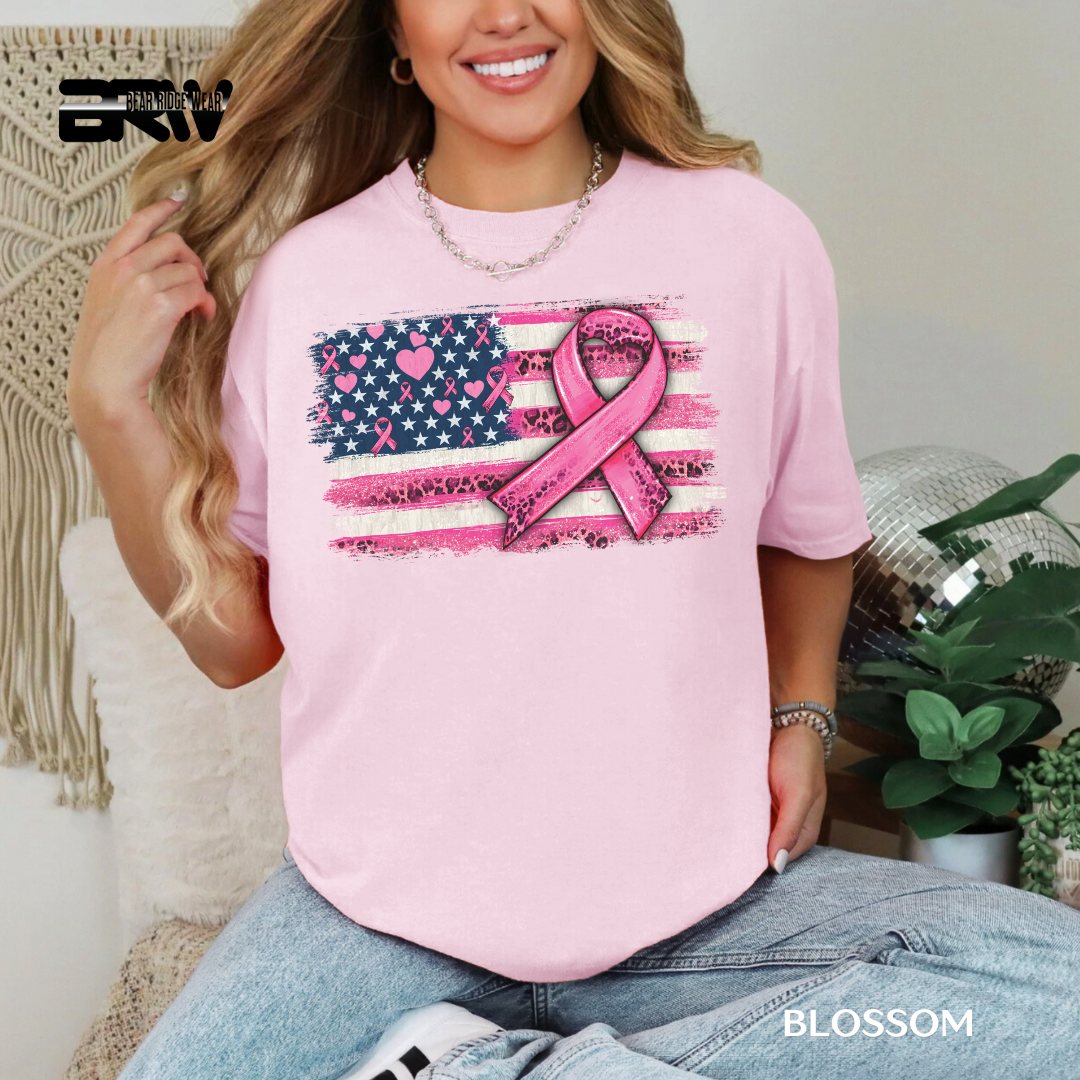 'Breast Cancer-Flag' Awareness Tee
