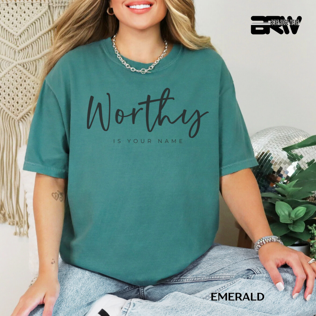 'Worthy-Black' Faith Tee