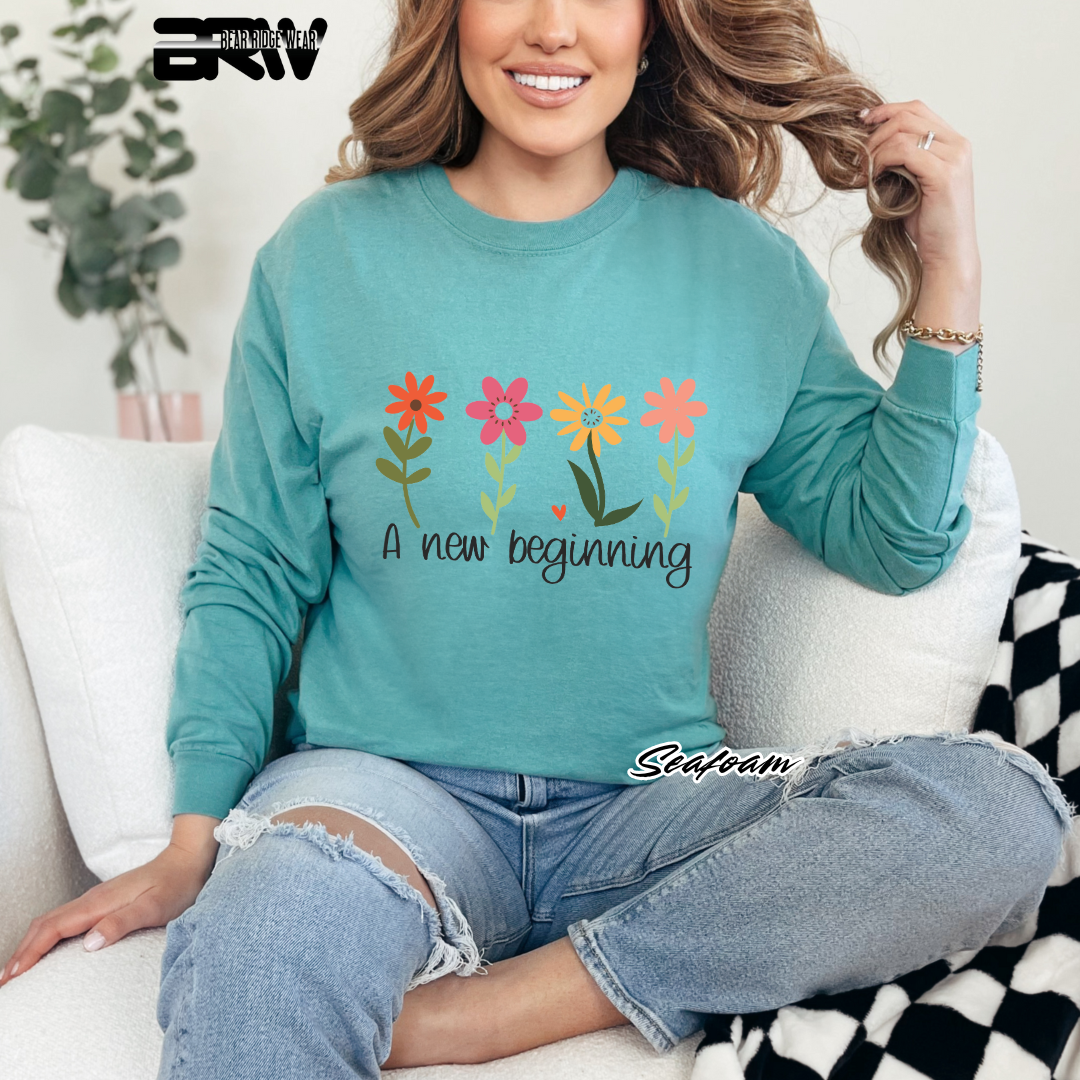 'A new beginning' Long sleeve Tee