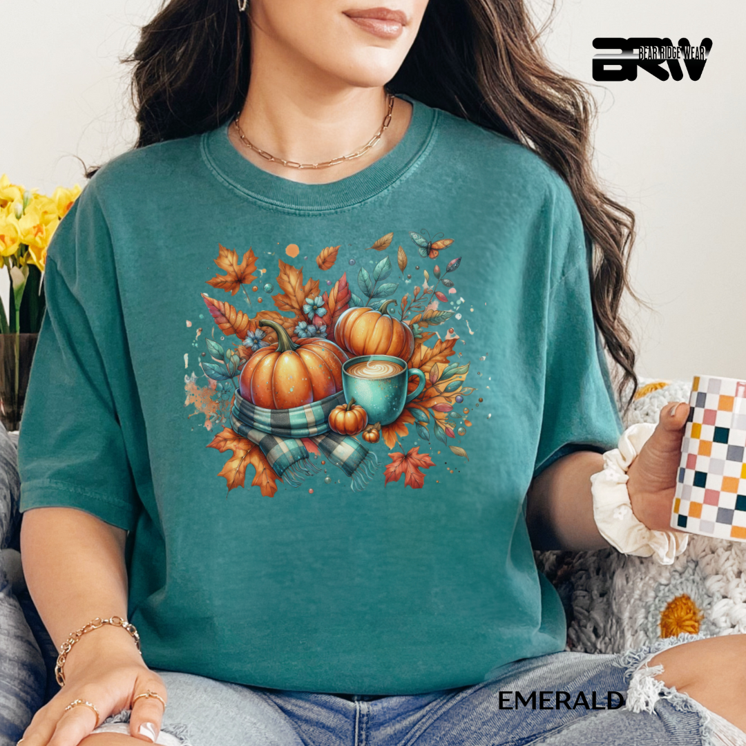 'Pumpkin Coffee' Fall Tee