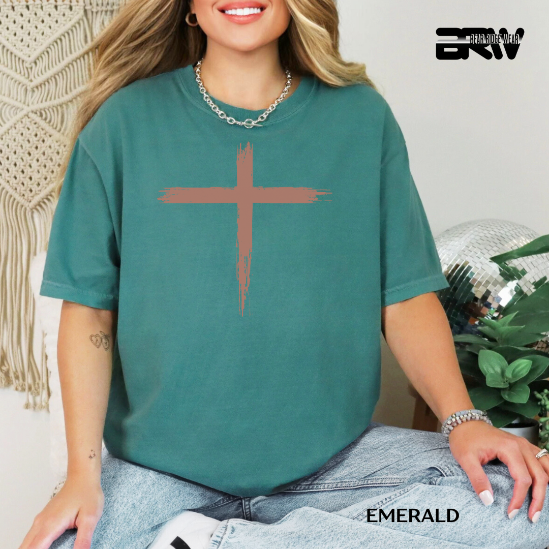 'Cross-Brush Strokes' Faith Tee