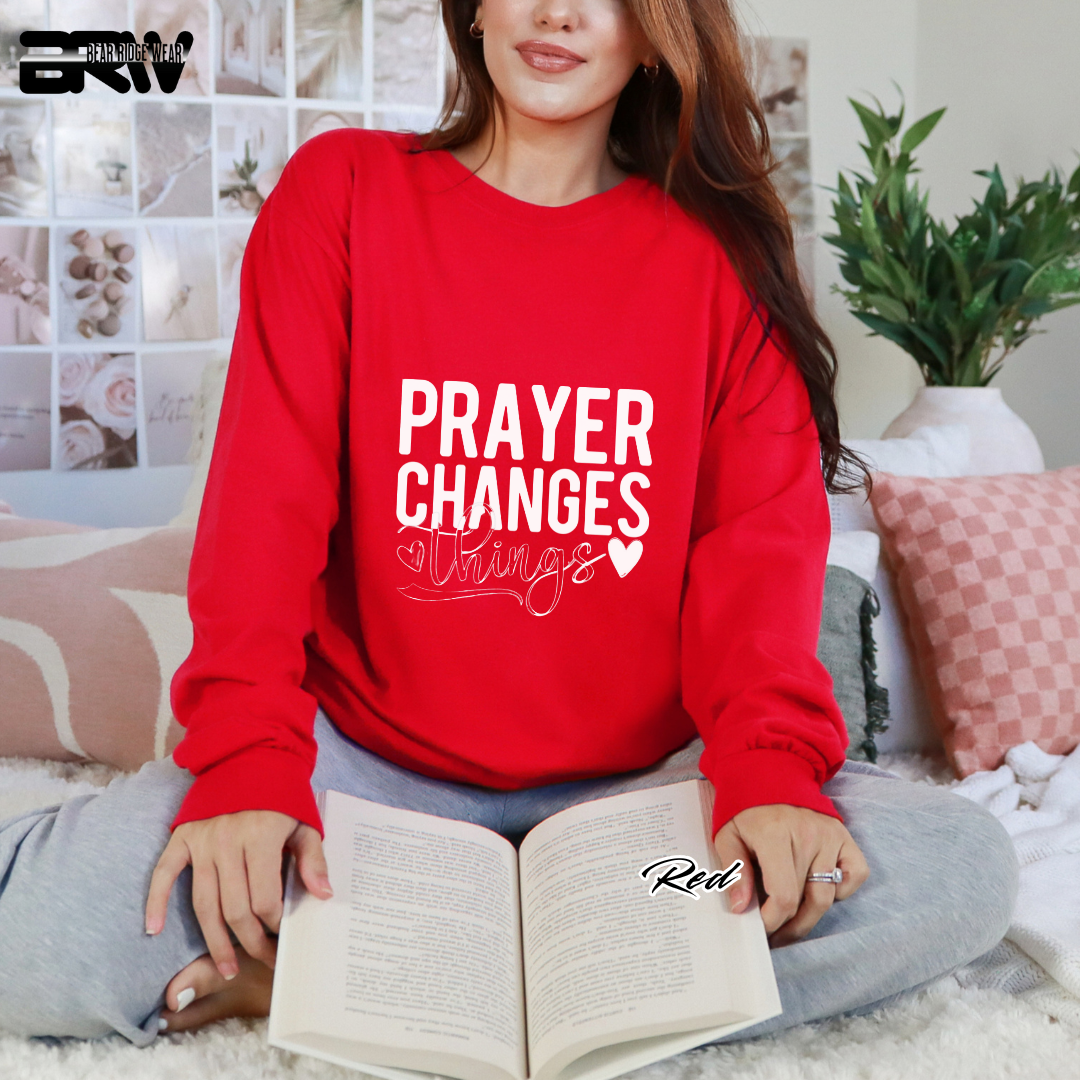 'Prayer Changes Things' Faith Long-Sleeve Tee