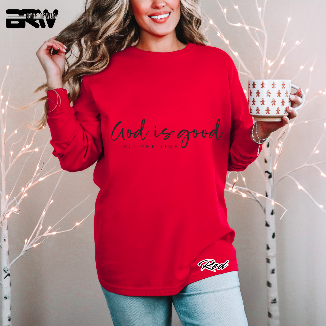 'God Is Good All The Time' Faith Long-Sleeve Tee