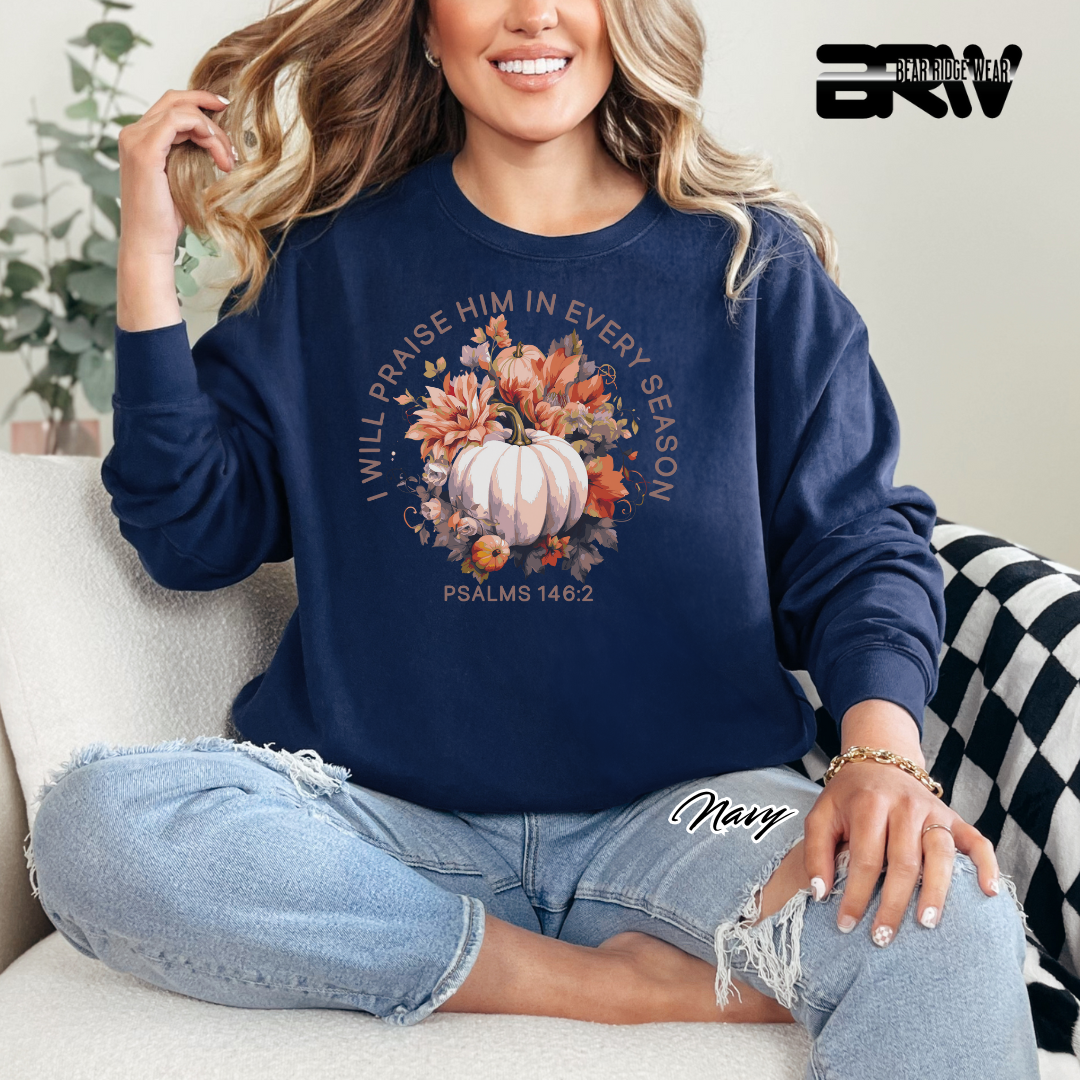 'I Will Praise Him' Fall Long Sleeve Tee