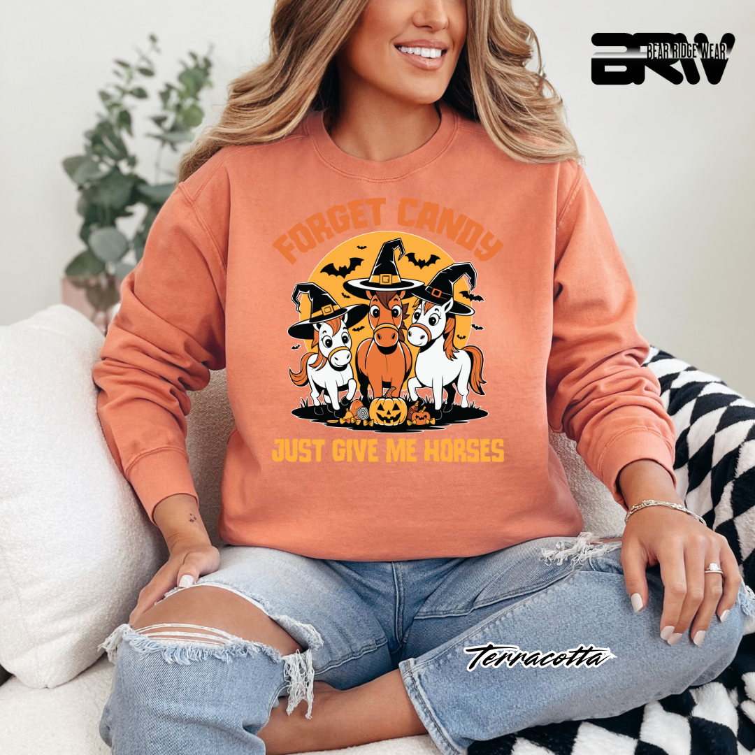 'Forget Candy-Horses' Fall Long Sleeve Tee