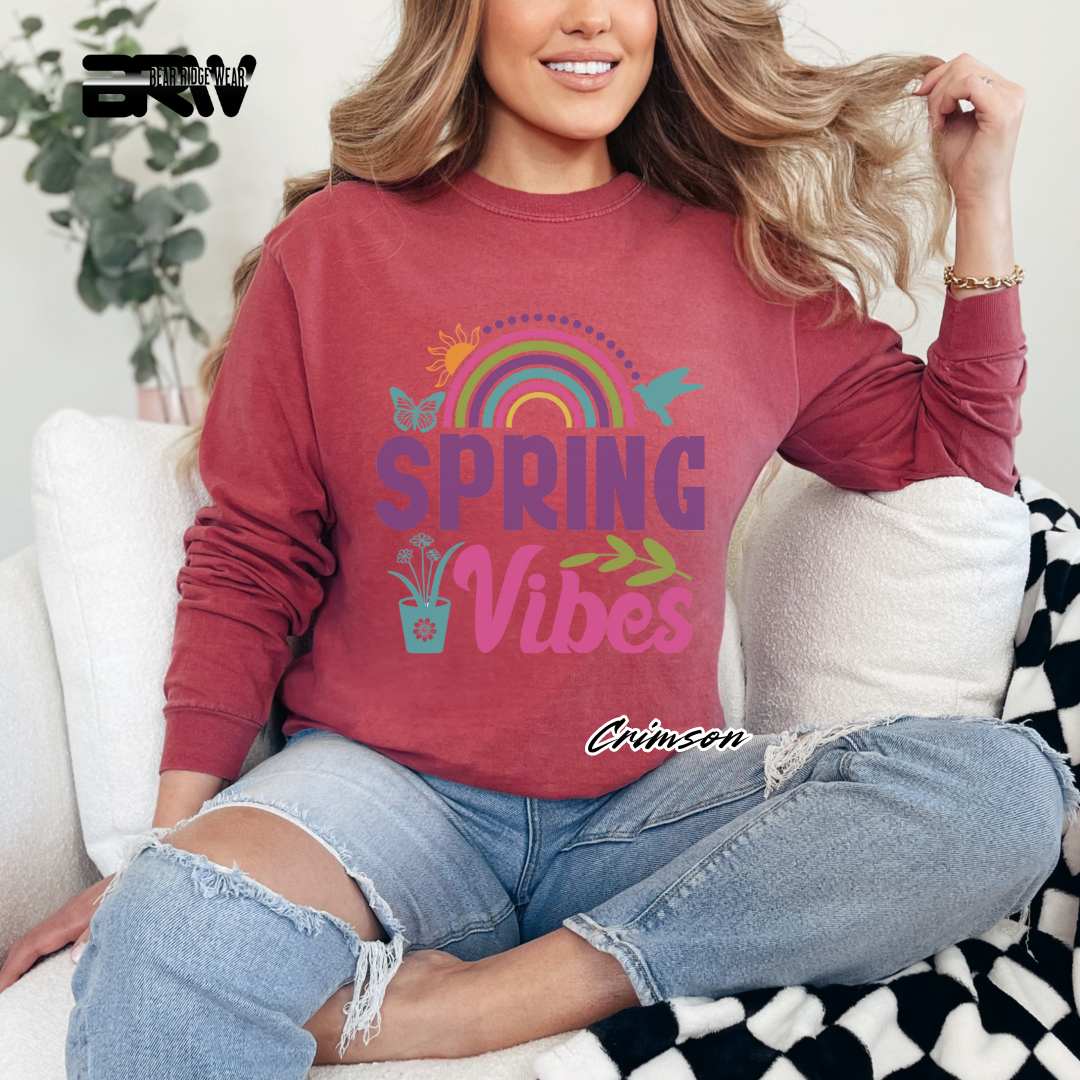 'Spring Vibes' Long Sleeve Tee