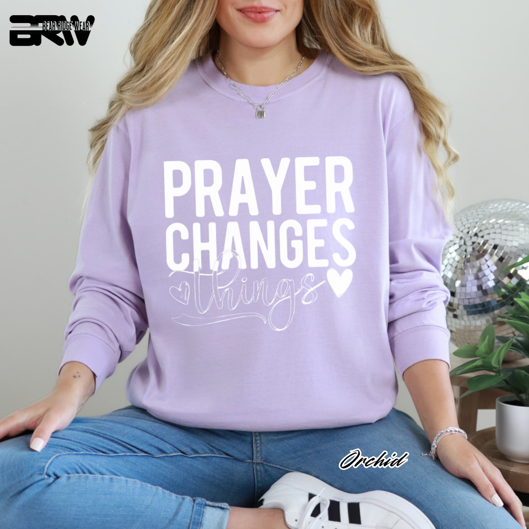 'Prayer Changes Things' Faith Long-Sleeve Tee
