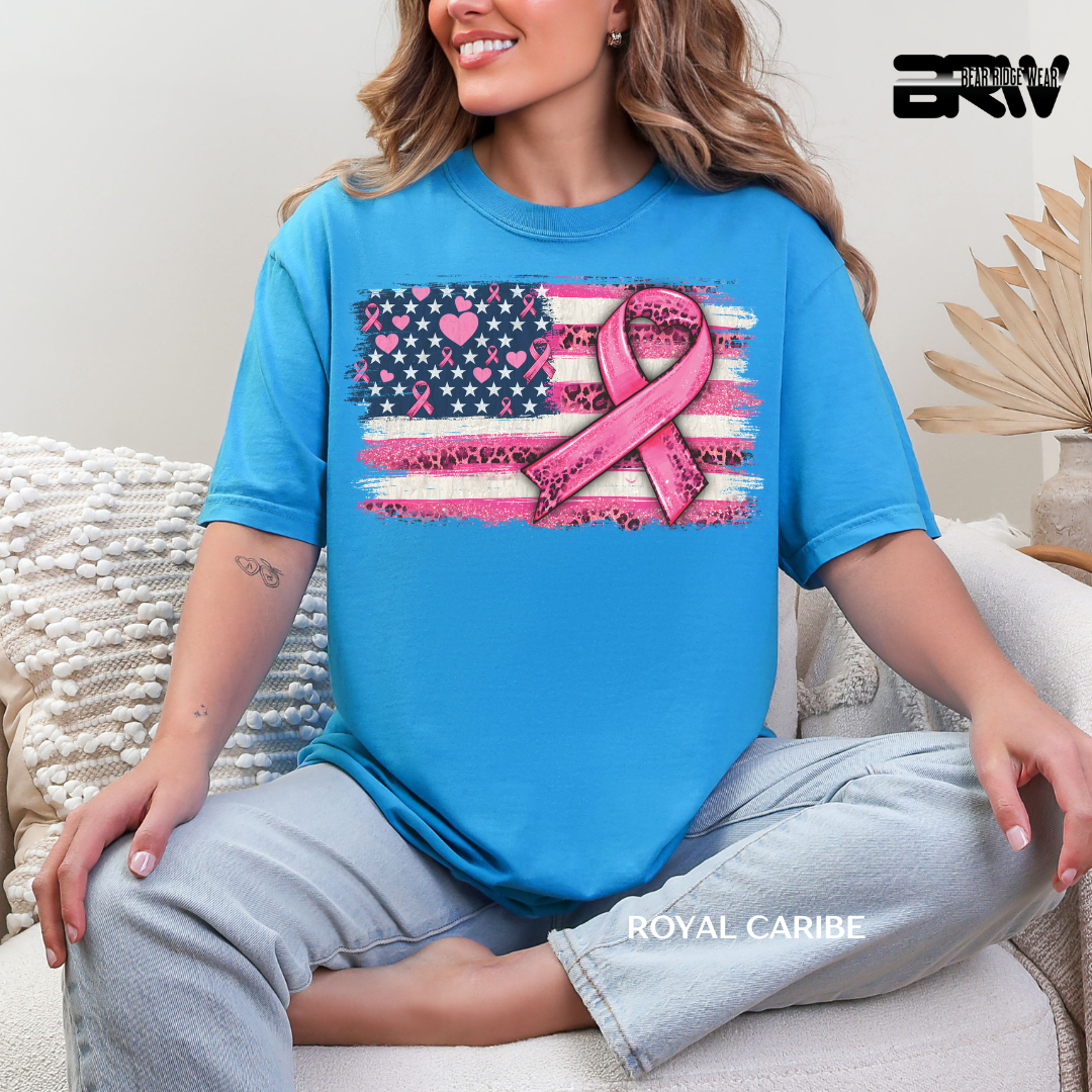 'Breast Cancer-Flag' Awareness Tee