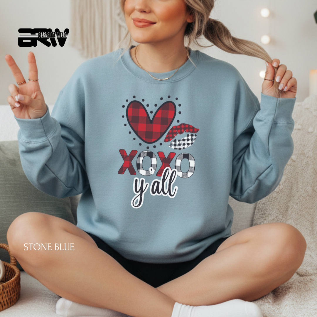 'XOXO Y'all' Valentine's Crewneck Sweatshirt
