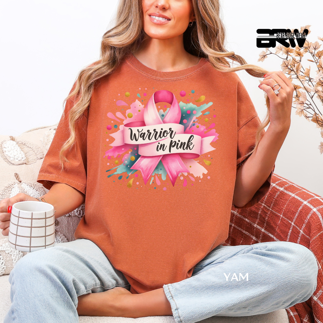 'Breast cancer Warrior in Pink' Awareness Tee
