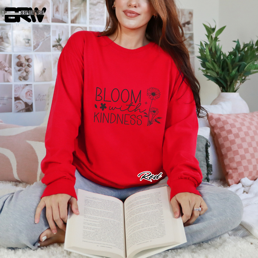 'Bloom with kindness' Long Sleeve Tee