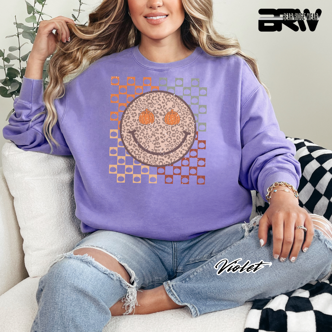 'Happy Face Pumpkin Eyes' Fall Long Sleeve Tee