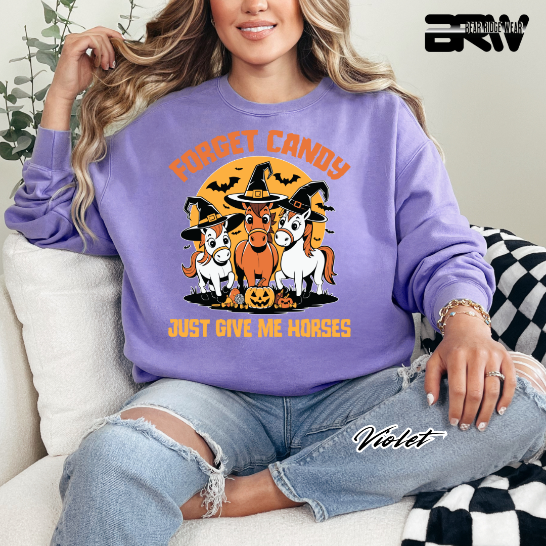 'Forget Candy-Horses' Fall Long Sleeve Tee