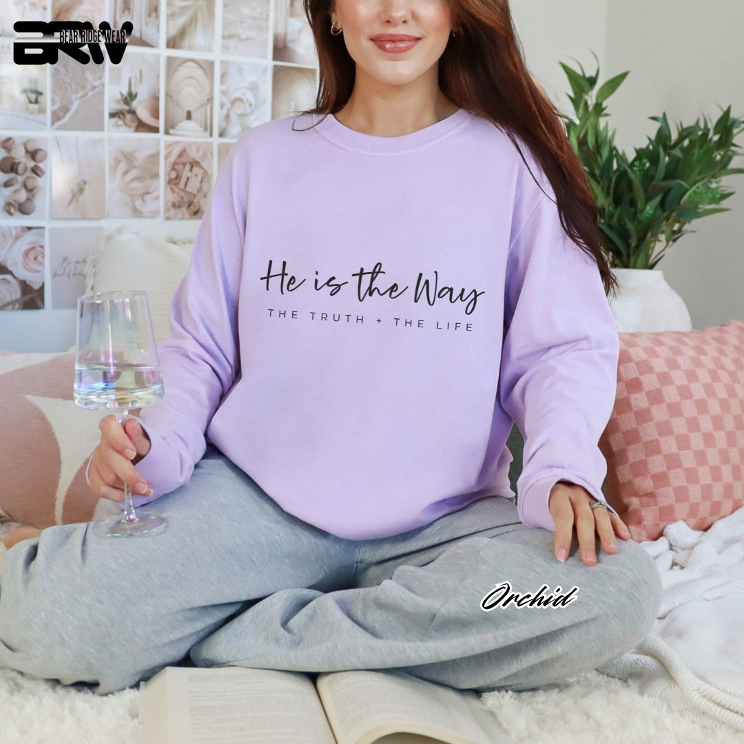 'He Is The Way' Faith Long-Sleeve Tee