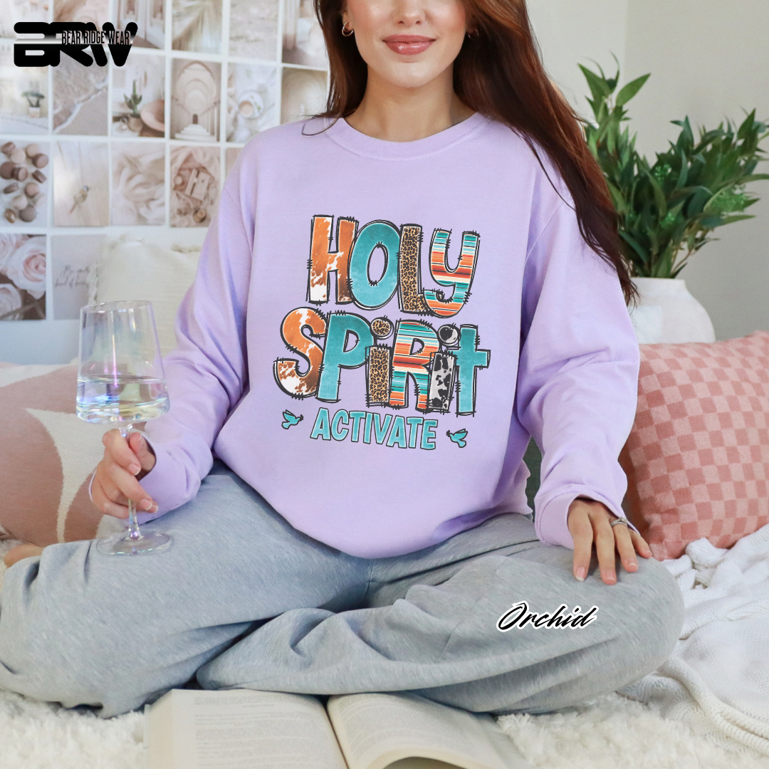 'Holy Spirit Activate' Faith Long-Sleeve Tee
