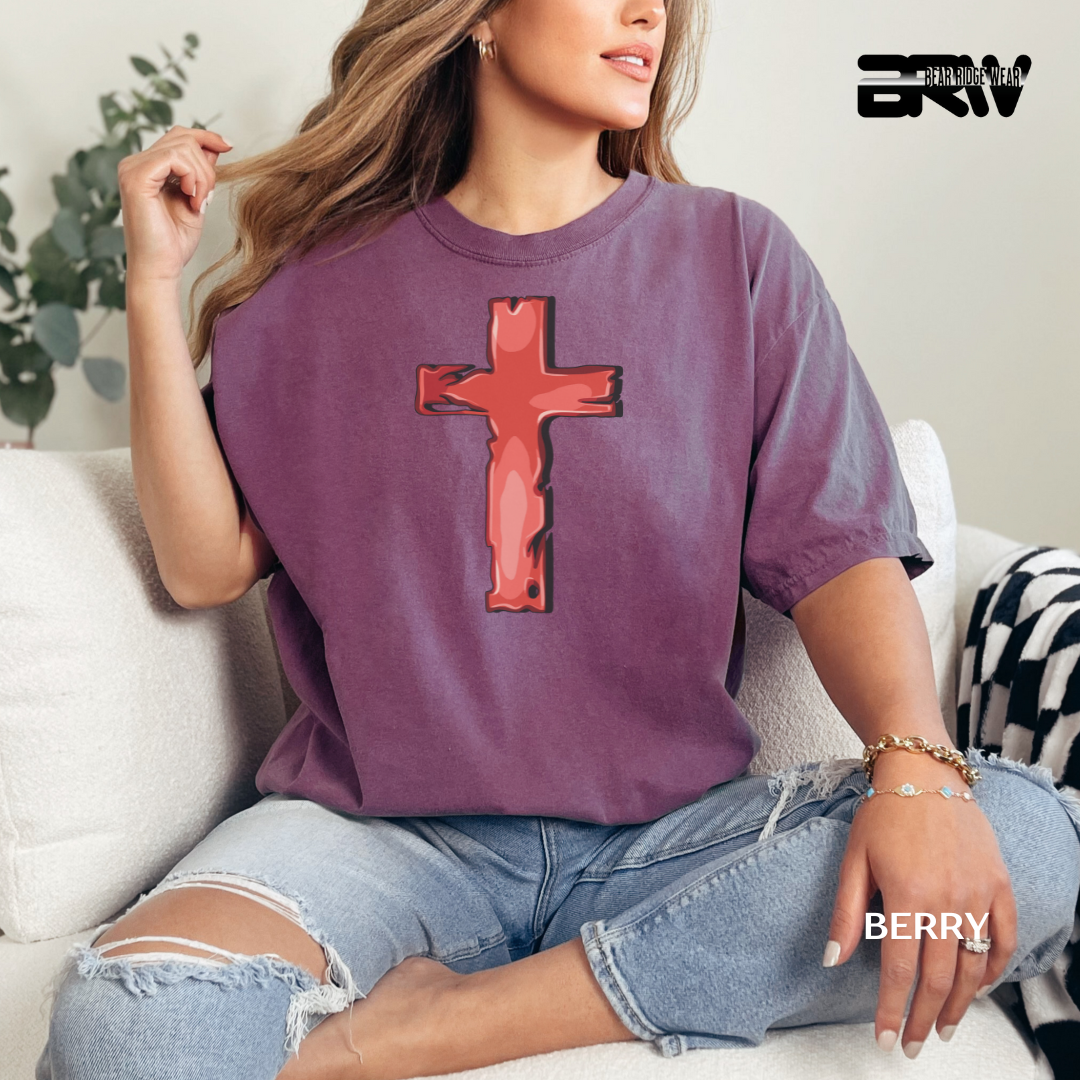 'Cross-Red' Faith Tee