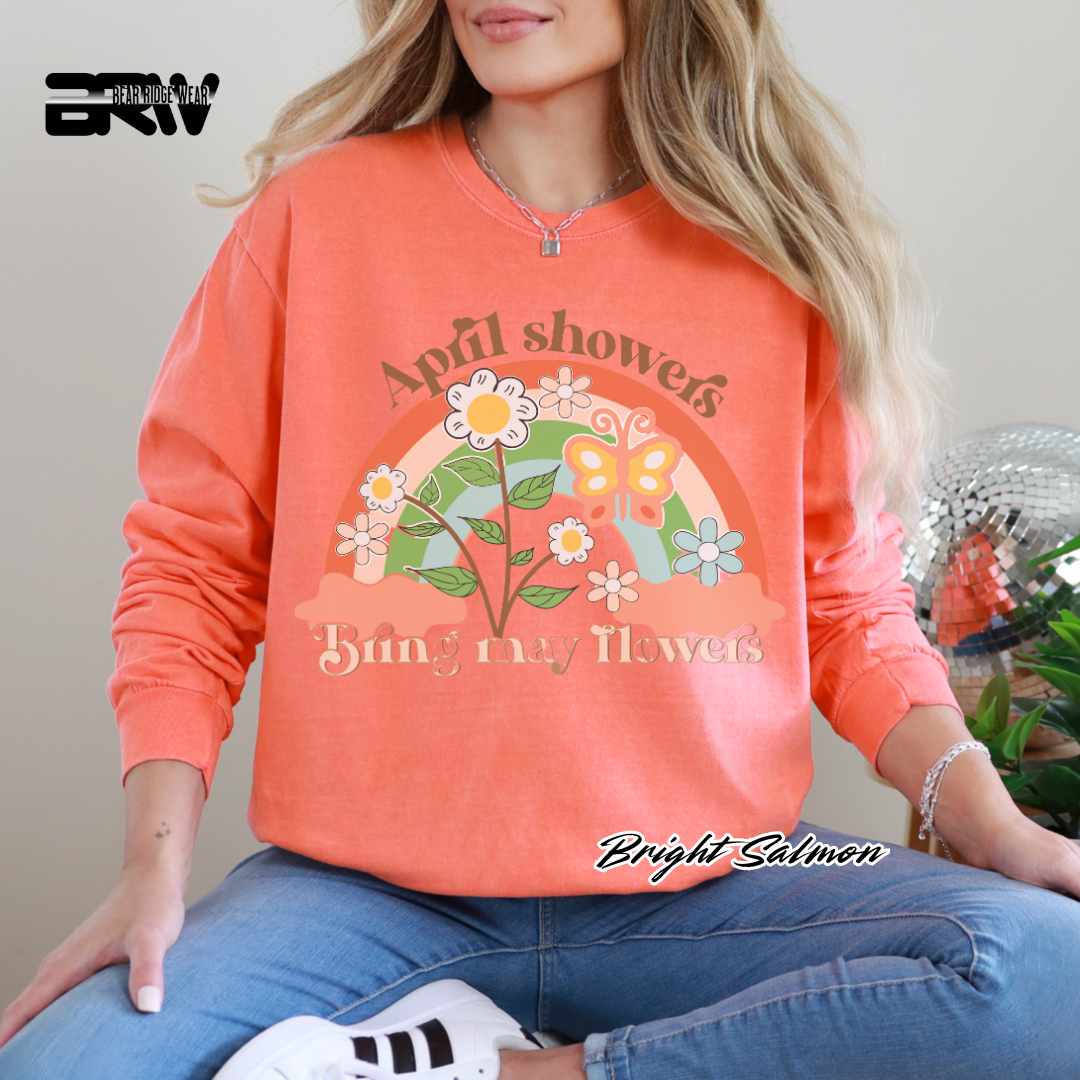 'April Showers, Bring May Flowers' Long Sleeve Tee