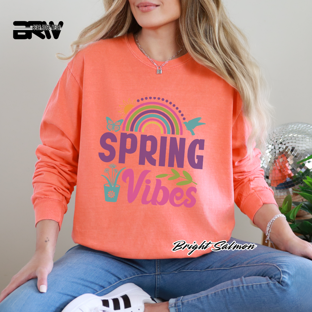 'Spring Vibes' Long Sleeve Tee