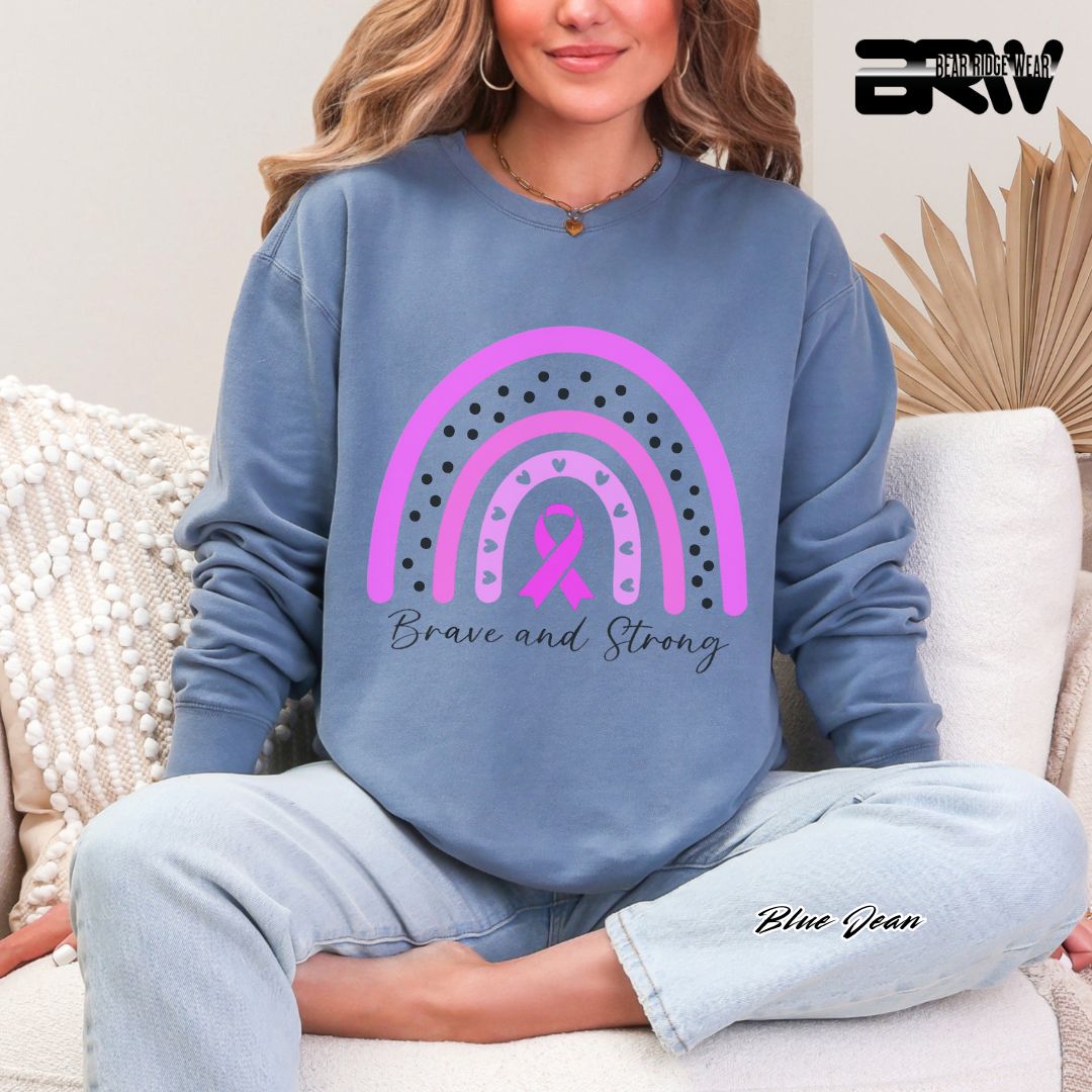 'Brave and Strong' Awareness Long Sleeve Tee