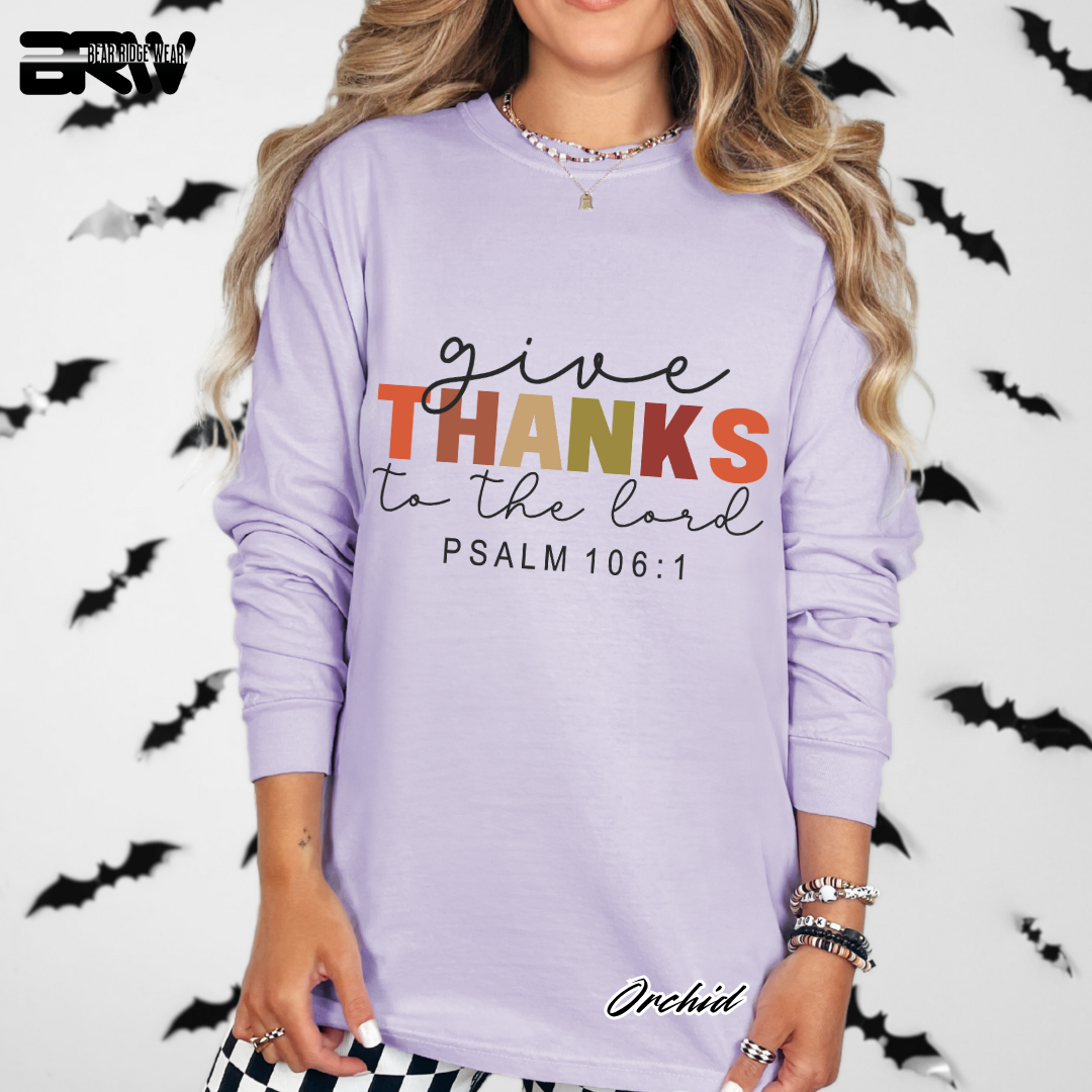 'Give Thanks To The Lord' Faith Long-Sleeve Tee