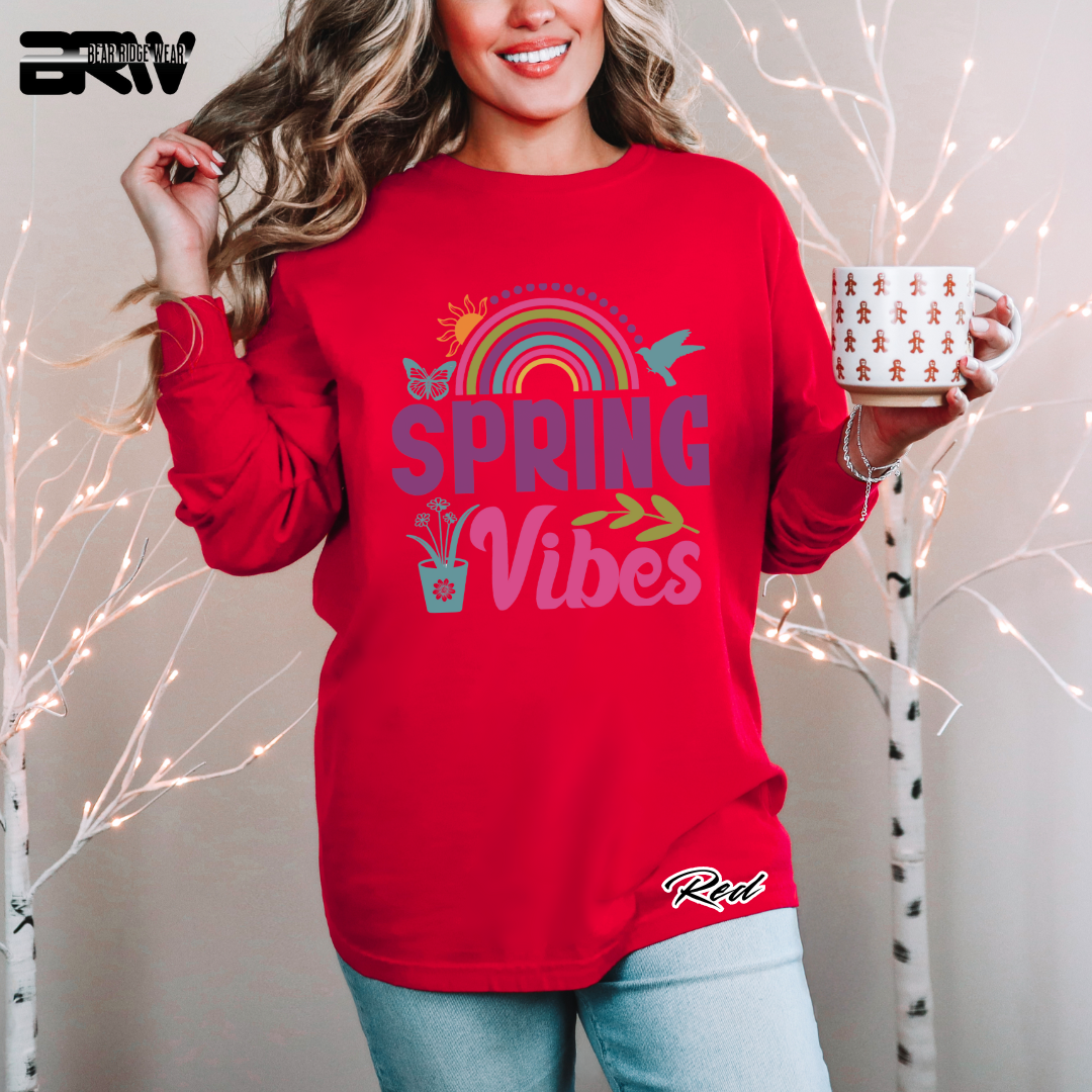 'Spring Vibes' Long Sleeve Tee