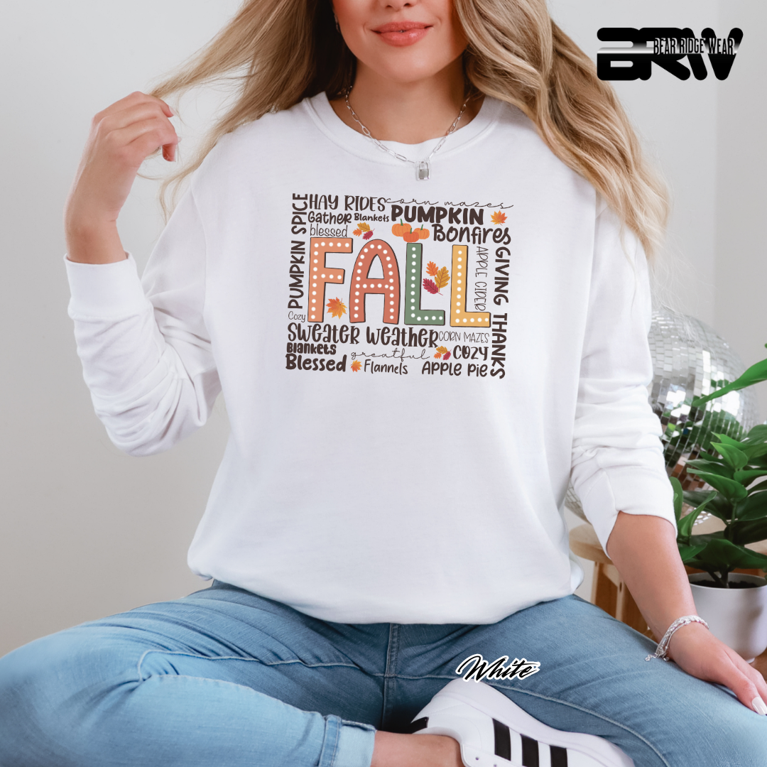 'Fall Hay Rides etc' Fall Long Sleeve Tee