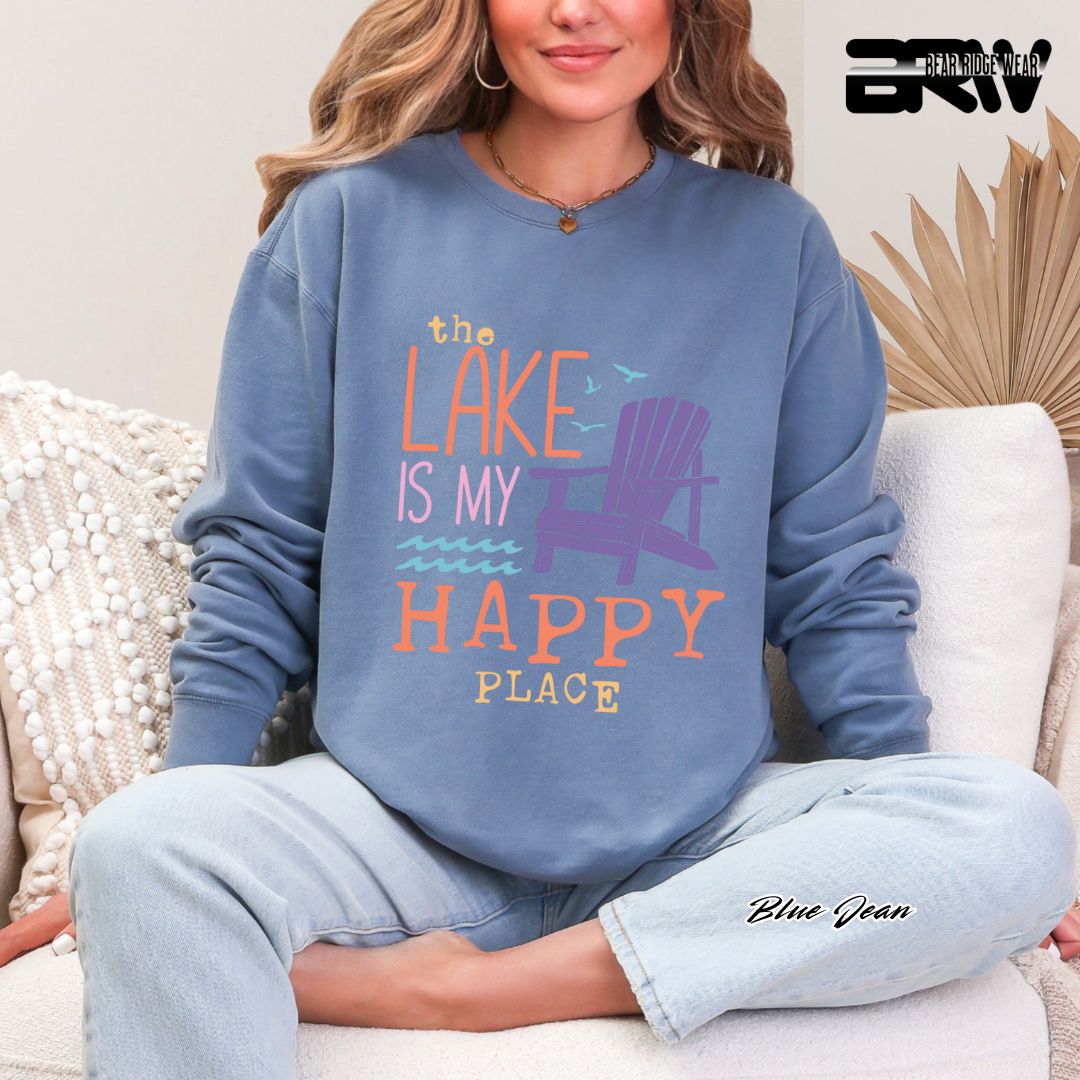 'The Lake Is My Happy Place' Summer Long-Sleeve Tee
