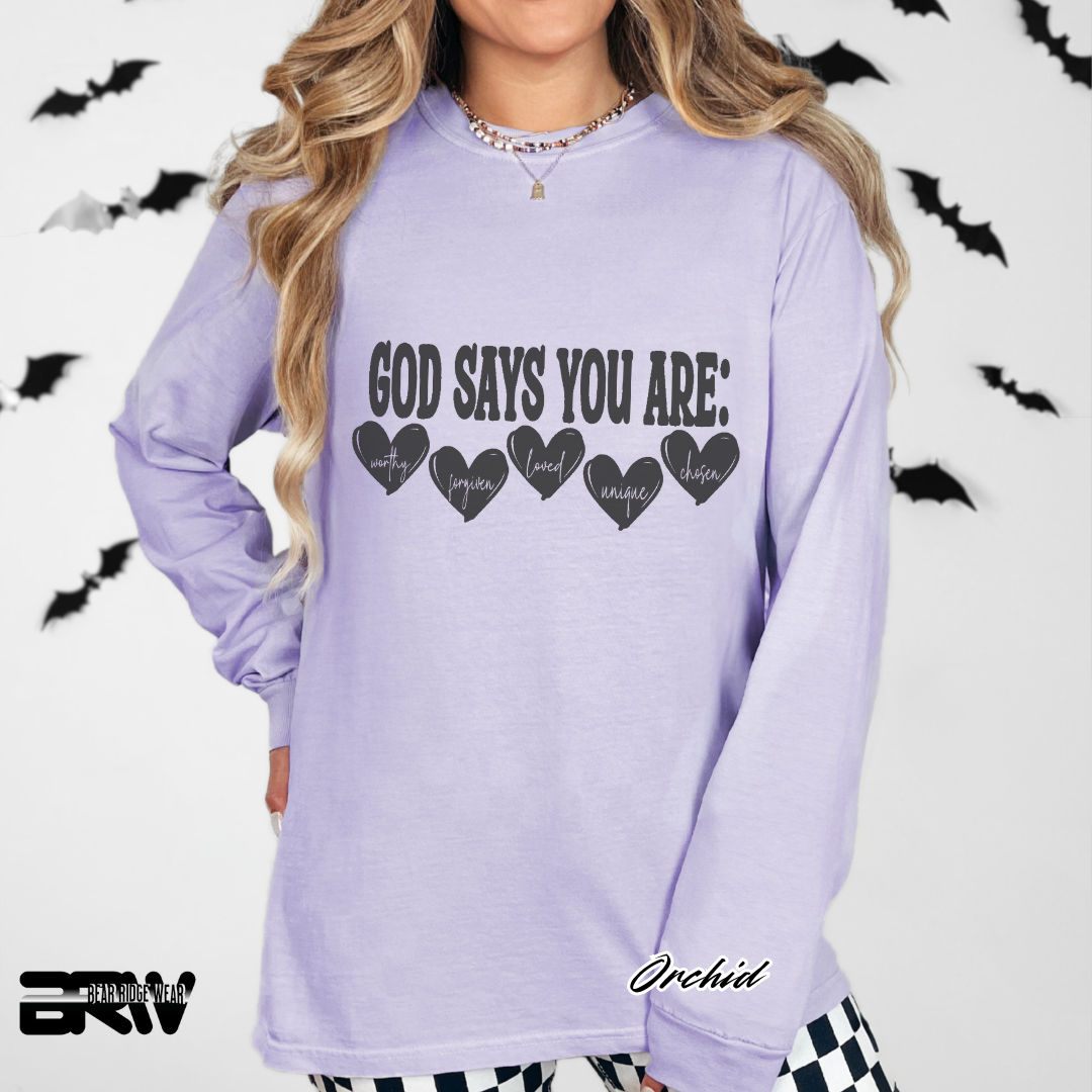 'God Say's You Are' Faith Long-Sleeve Tee