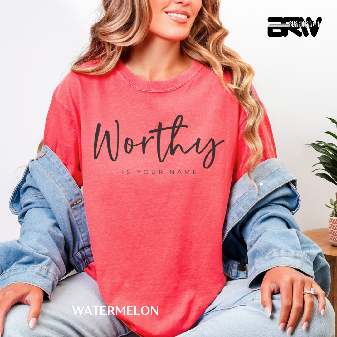 'Worthy-Black' Faith Tee