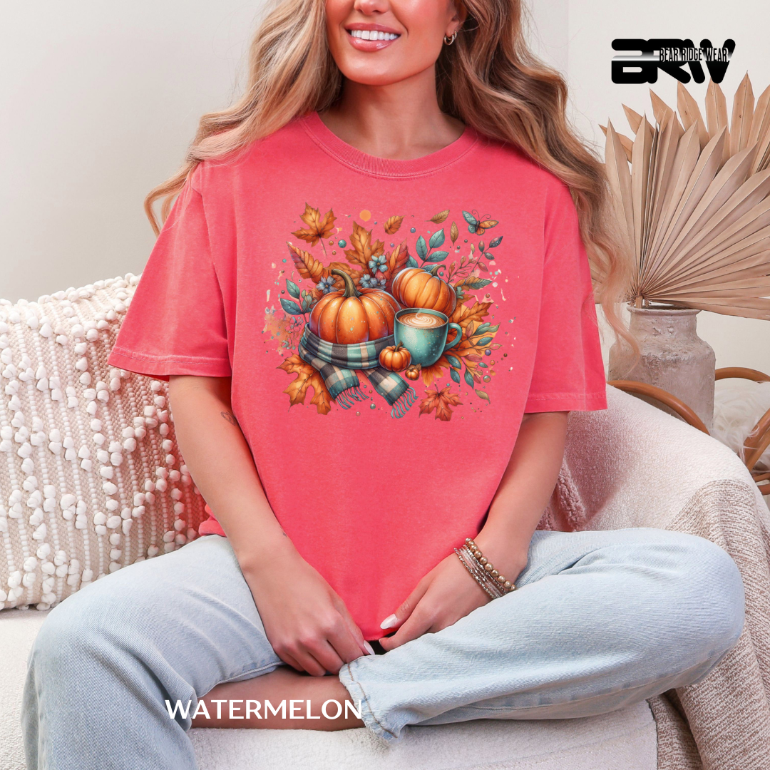 'Pumpkin Coffee' Fall Tee