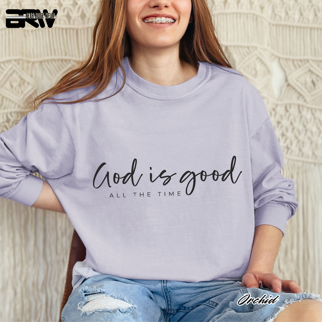 'God Is Good All The Time' Faith Long-Sleeve Tee
