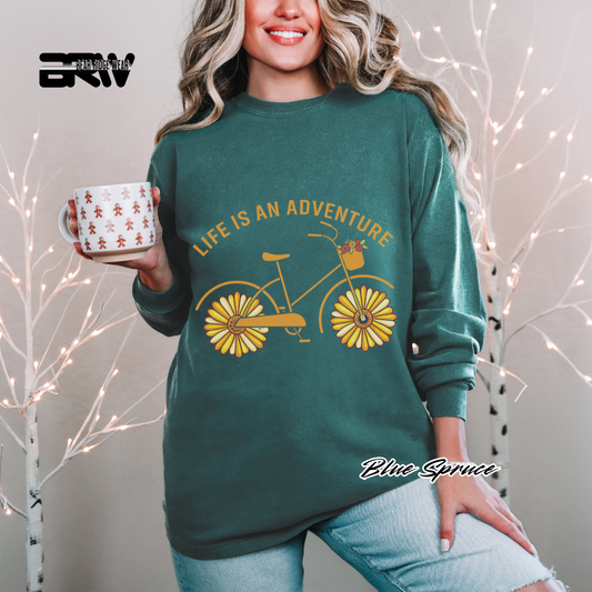 'Life is an adventure' Long Sleeve Tee