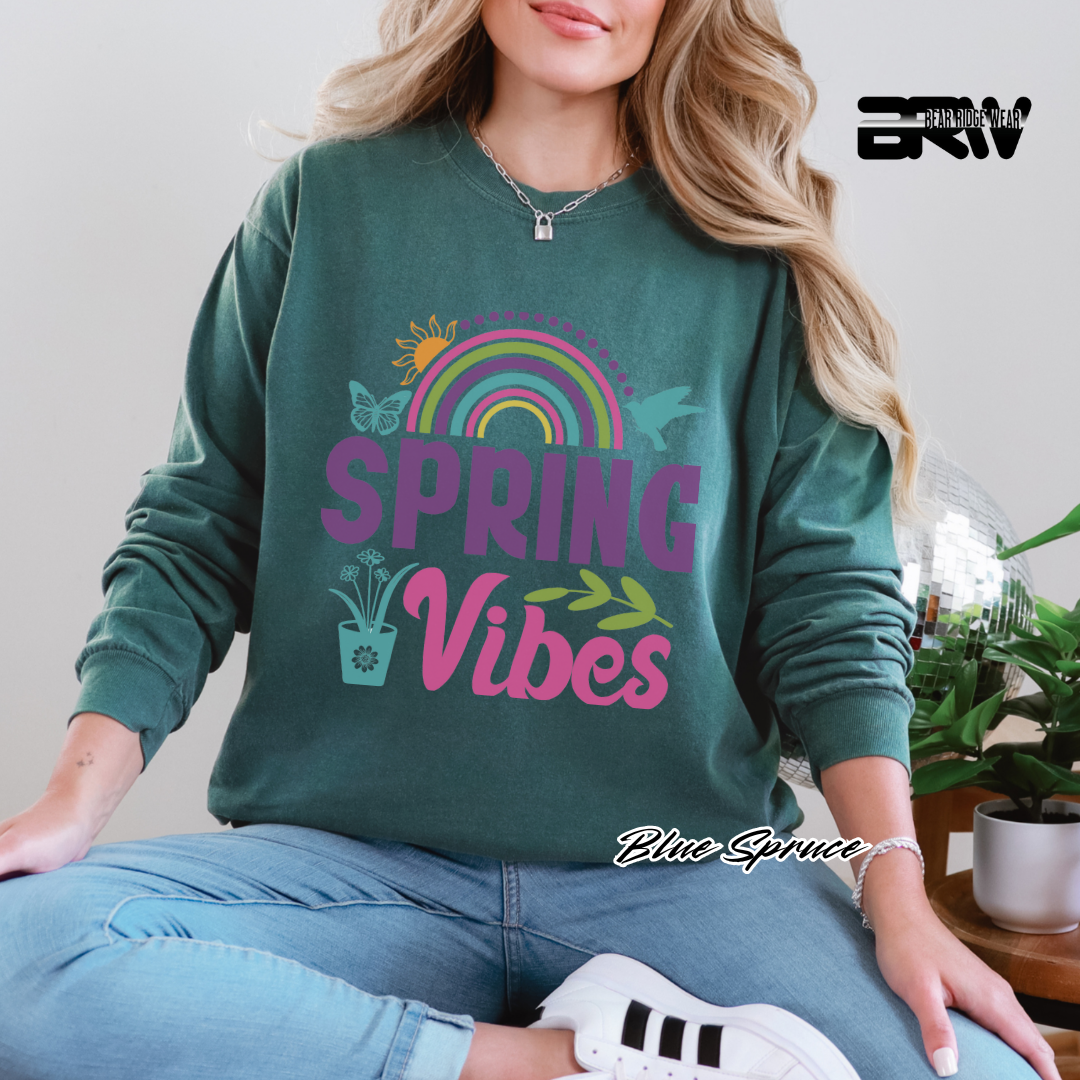 'Spring Vibes' Long Sleeve Tee