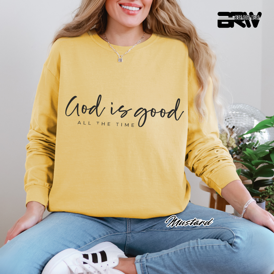 'God Is Good All The Time' Faith Long-Sleeve Tee