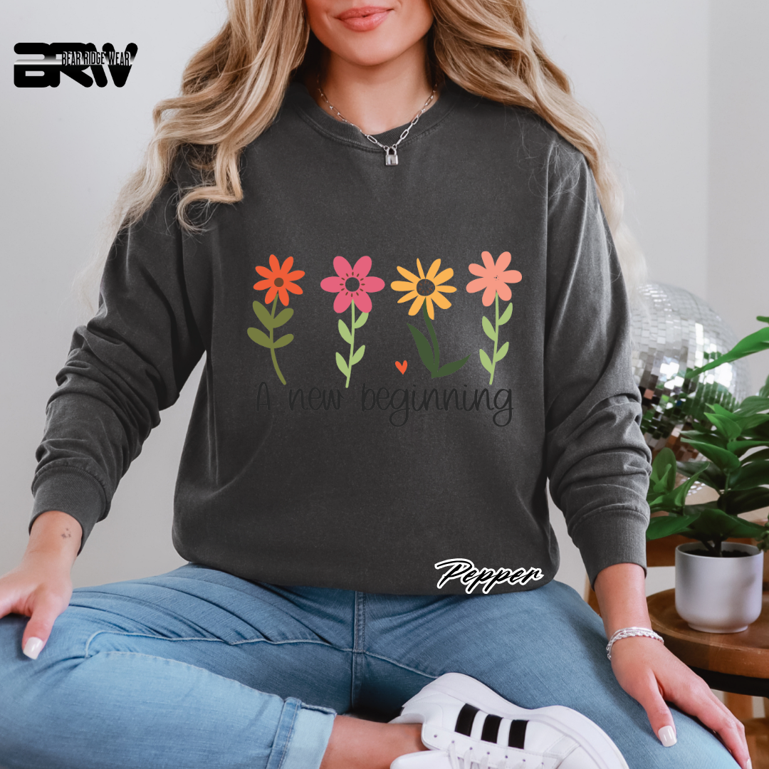 'A new beginning' Long sleeve Tee