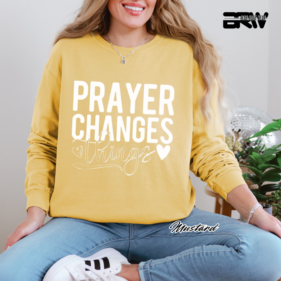 'Prayer Changes Things' Faith Long-Sleeve Tee