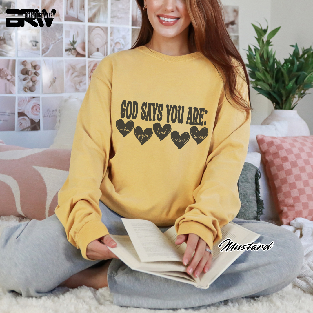'God Say's You Are' Faith Long-Sleeve Tee