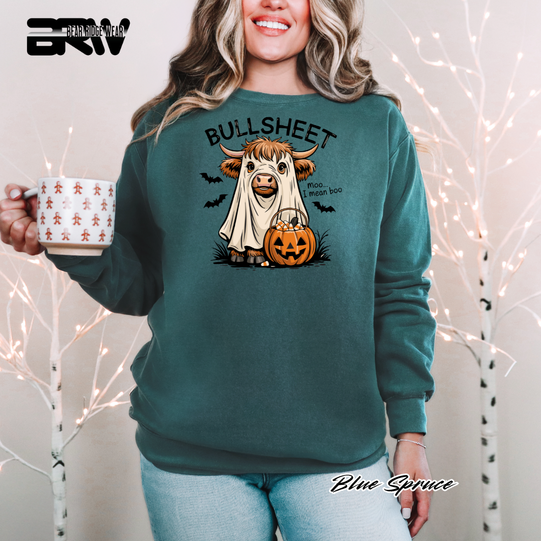 'Bull Sheet-Boo' Fall  Long Sleeve Tee