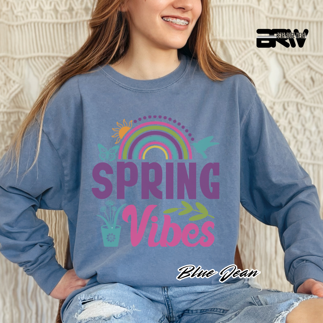 'Spring Vibes' Long Sleeve Tee