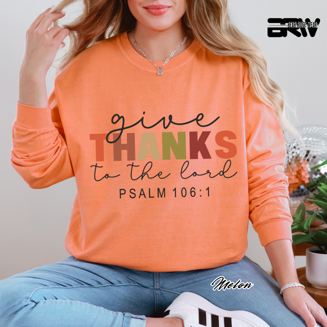 'Give Thanks To The Lord' Faith Long-Sleeve Tee