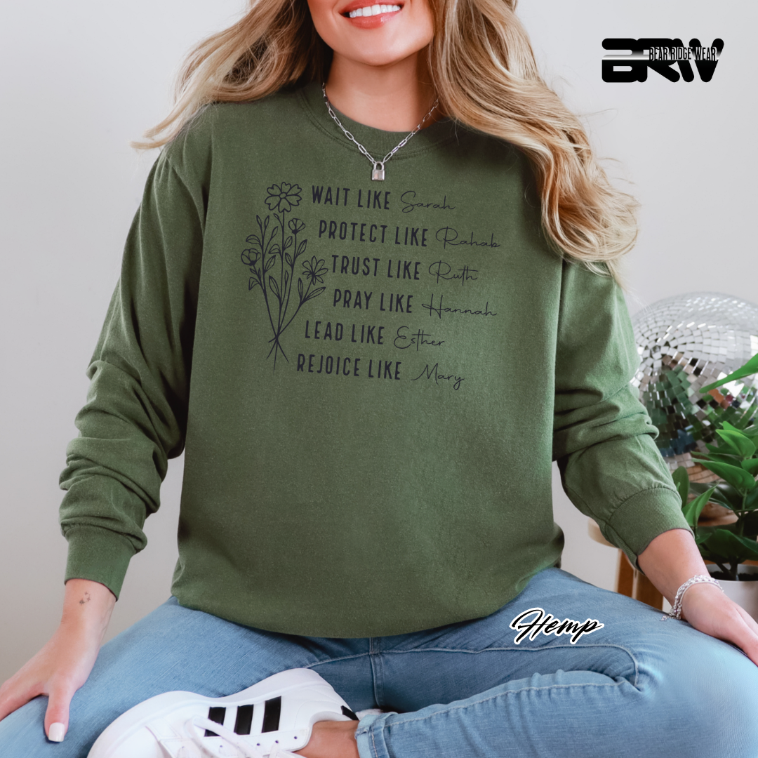 'Women Of Bible with Sleeve' Fall Long-Sleeve Tee
