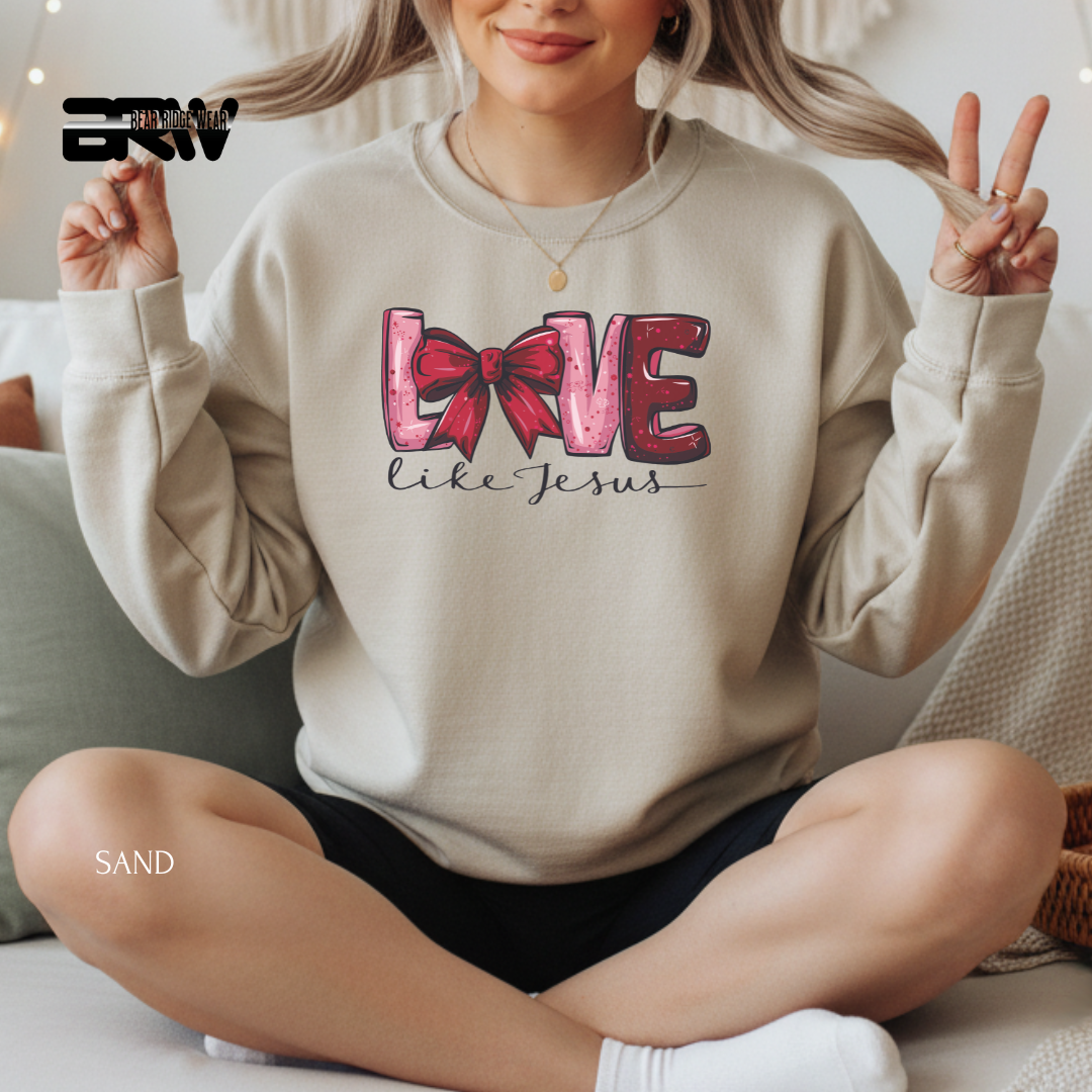 'Love like Jesus' Valentine's Crewneck Sweatshirt