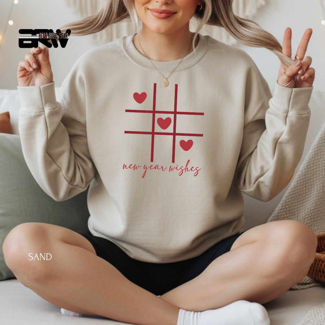 'New Year Wishes' Valentine's Crewneck Sweatshirt