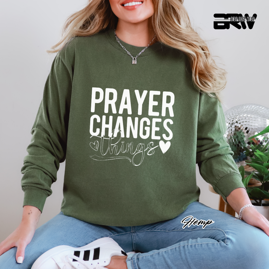 'Prayer Changes Things' Faith Long-Sleeve Tee