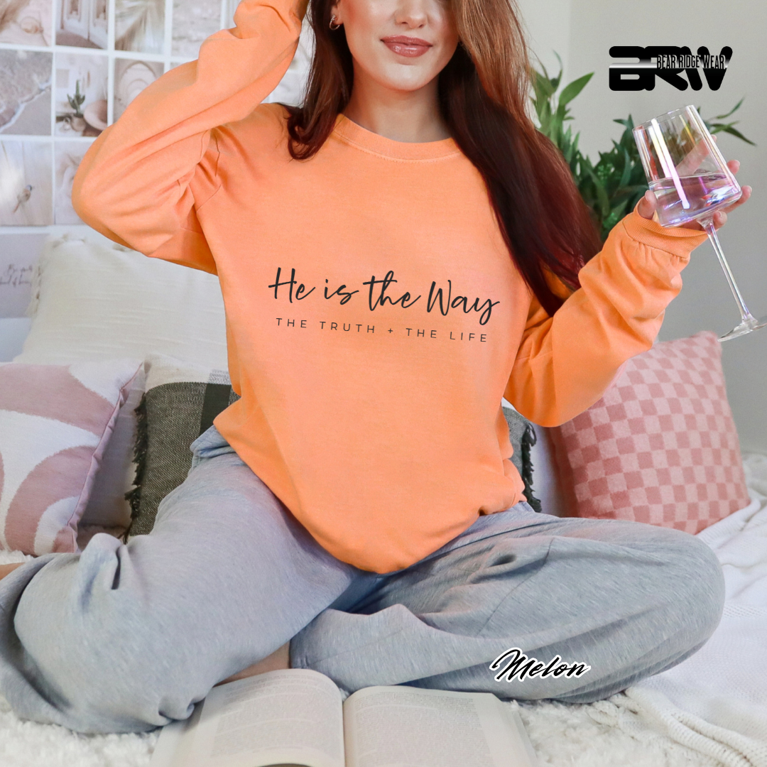 'He Is The Way' Faith Long-Sleeve Tee