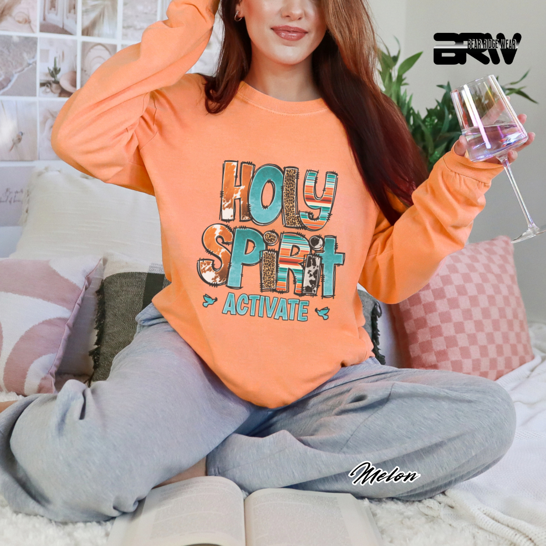 'Holy Spirit Activate' Faith Long-Sleeve Tee