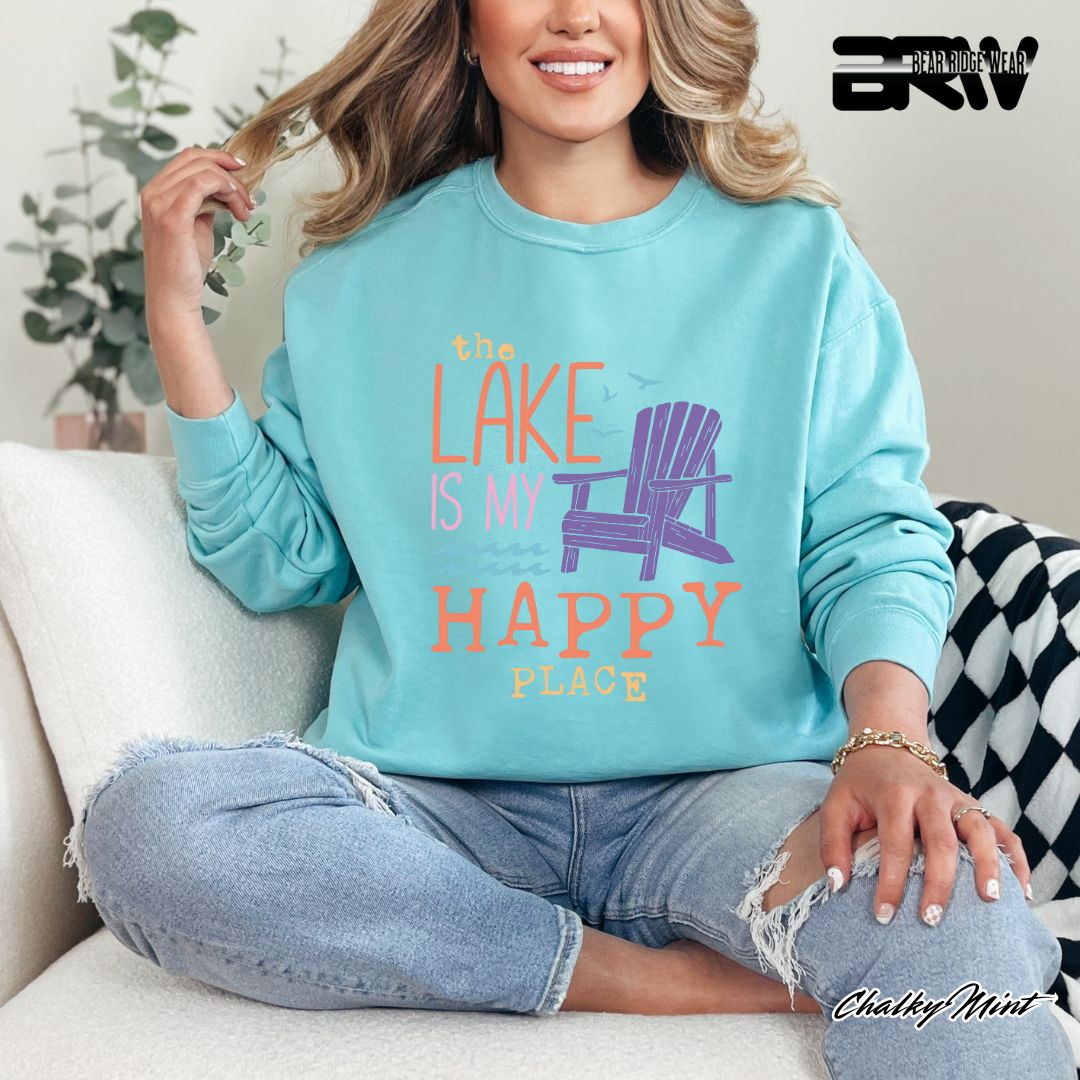 'The Lake Is My Happy Place' Summer Long-Sleeve Tee